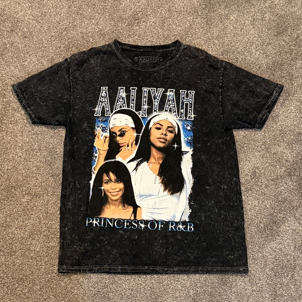 Aaliyah Princess of R&B Mineral Wash Tee
